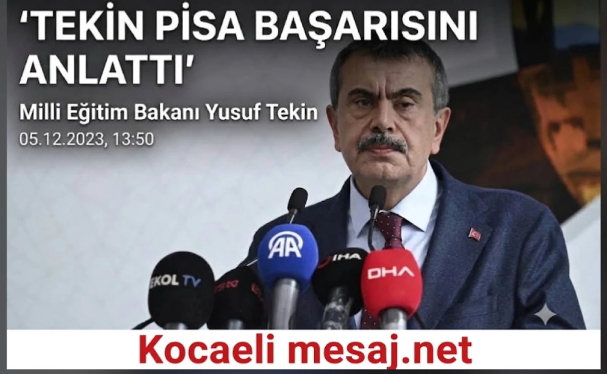 Milli Eğitim Bakanı Tekin Pisa Başarısını Anlattı